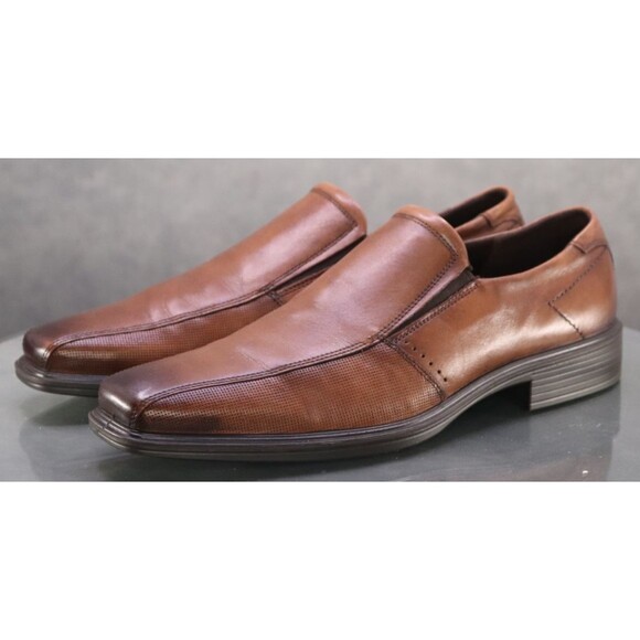 ECCO Minneapolis $150 Men Bike Toe Slip On Loafer Shoes Sz EU 47 US 13-13.5 EUC main image 8